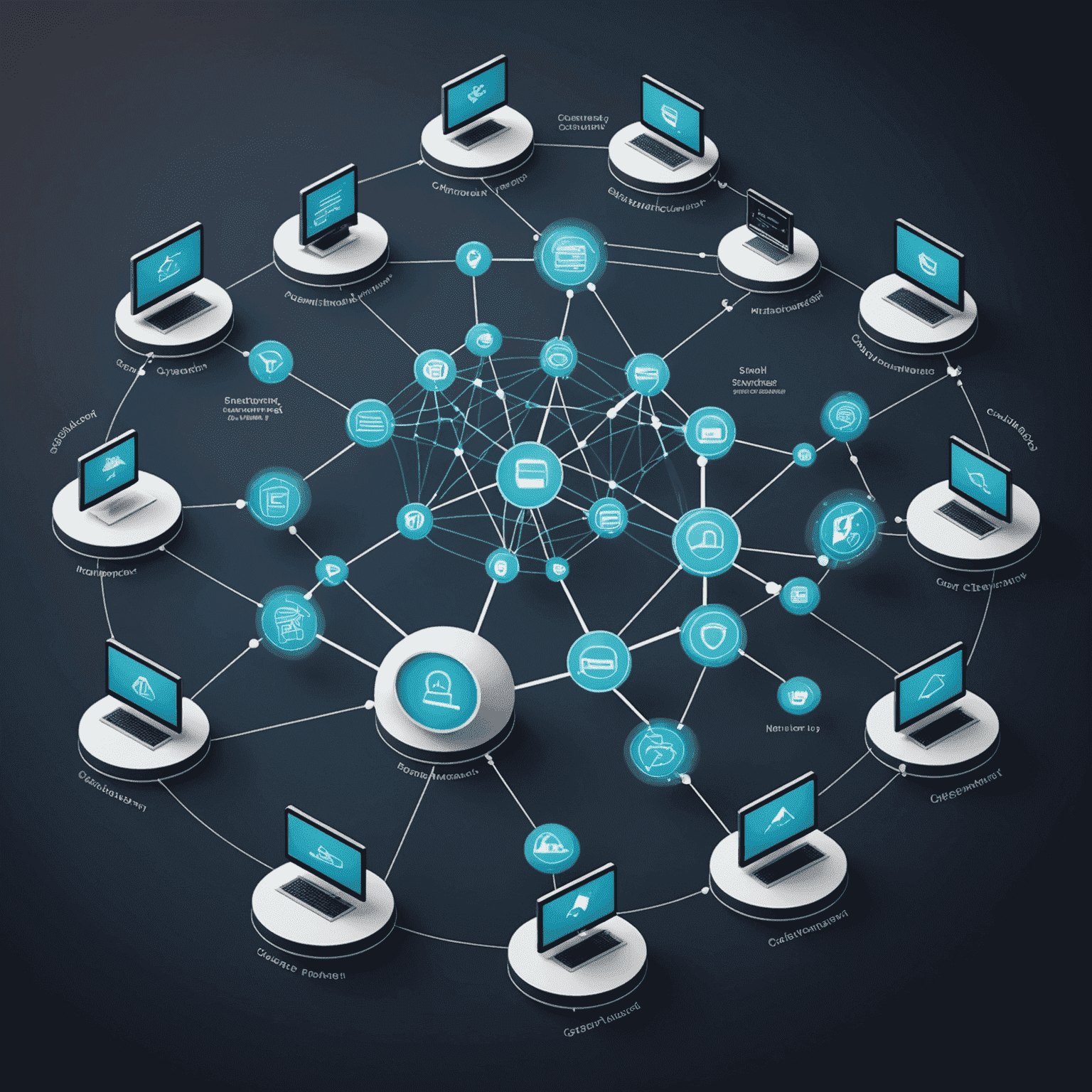 A secure network diagram showing a small business protected by various cybersecurity measures