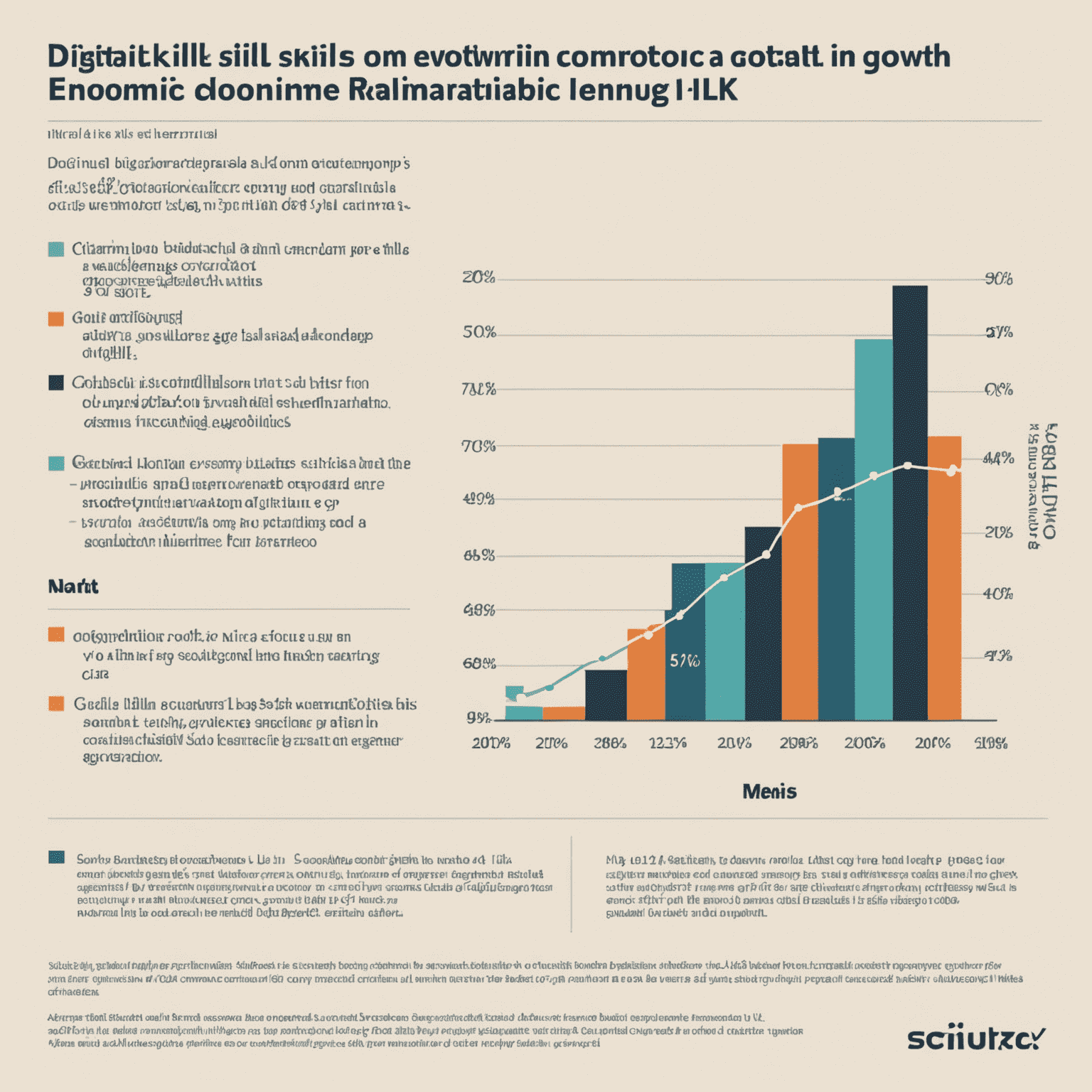 A graph showing the correlation between digital skills and economic growth in the UK