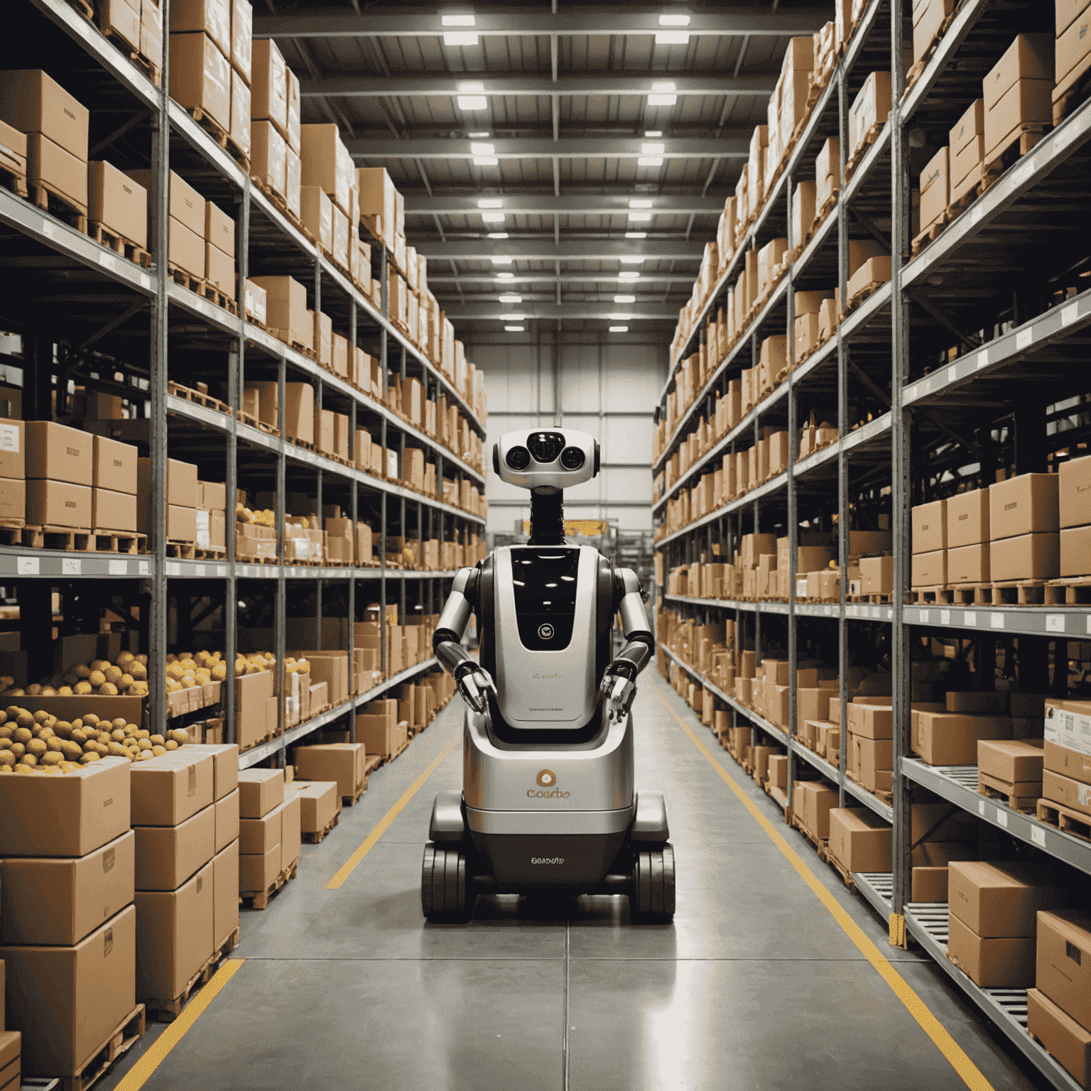 Ocado's automated warehouse with robots picking and packing groceries